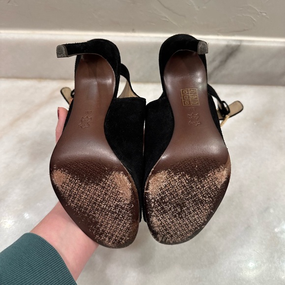 Tory Burch Black Suede Heels - Picture 3 of 8
